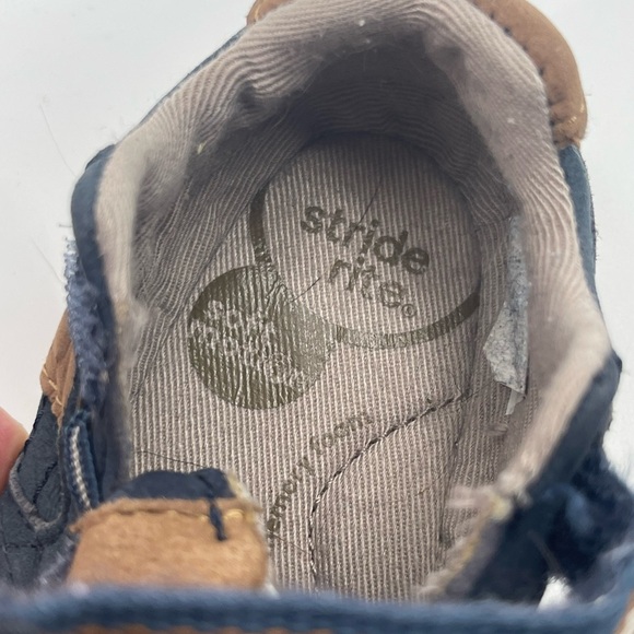 Stride Rite Baby Boy SRT SM Artie Lace up SNEAKERS Blue Size 3W - Picture 7 of 12